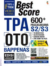 Image of Best Score TPA Oto Bappenas 600+ Pasca Sarjana s2/s3
